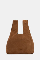 Semišová kabelka MSGM hnědá barva, 3941MDZ65.966