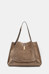 Semišová kabelka Pollini zelená barva, PC4415PP0N QI1