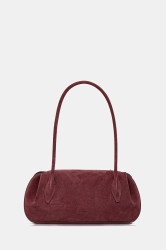Semišová kabelka Yuzefi OYSTER vínová barva, YUZCO-HB-OYSB-S024