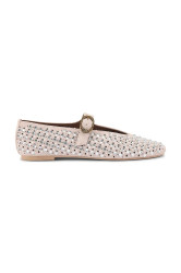 Semišové baleríny Kurt Geiger London Mayfair Ballet Flat béžová barva, 2656353209