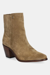 Semišové boty Tommy Hilfiger WESTERN MID HEEL SUEDE CHELSEA