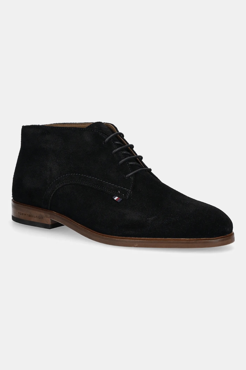 Semišové kotníkové boty Tommy Hilfiger HILFIGER DRESS SUEDE BOOT