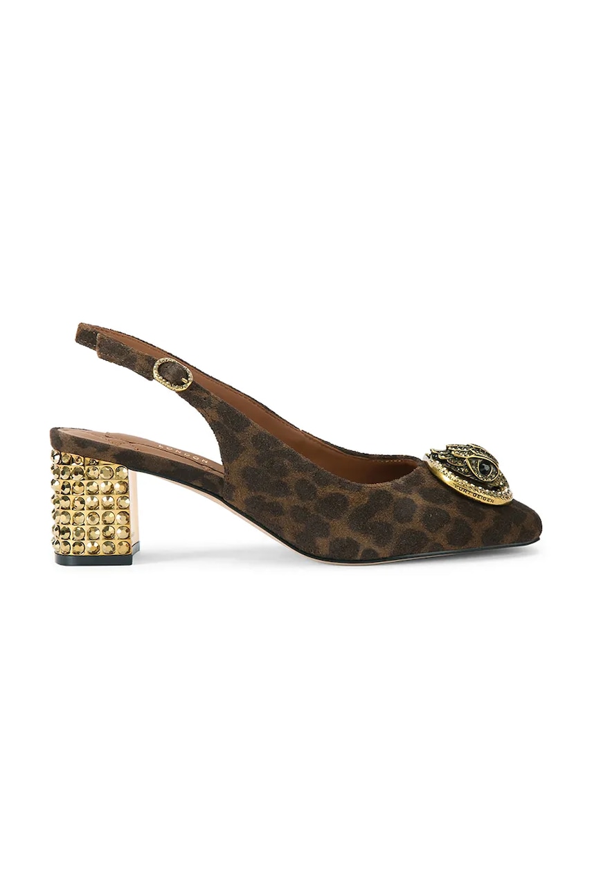 Semišové lodičky Kurt Geiger London Chelsea Block Slingback