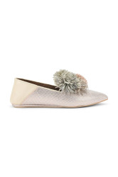 Semišové mokasíny Kurt Geiger London Pom Pom Point Slip On