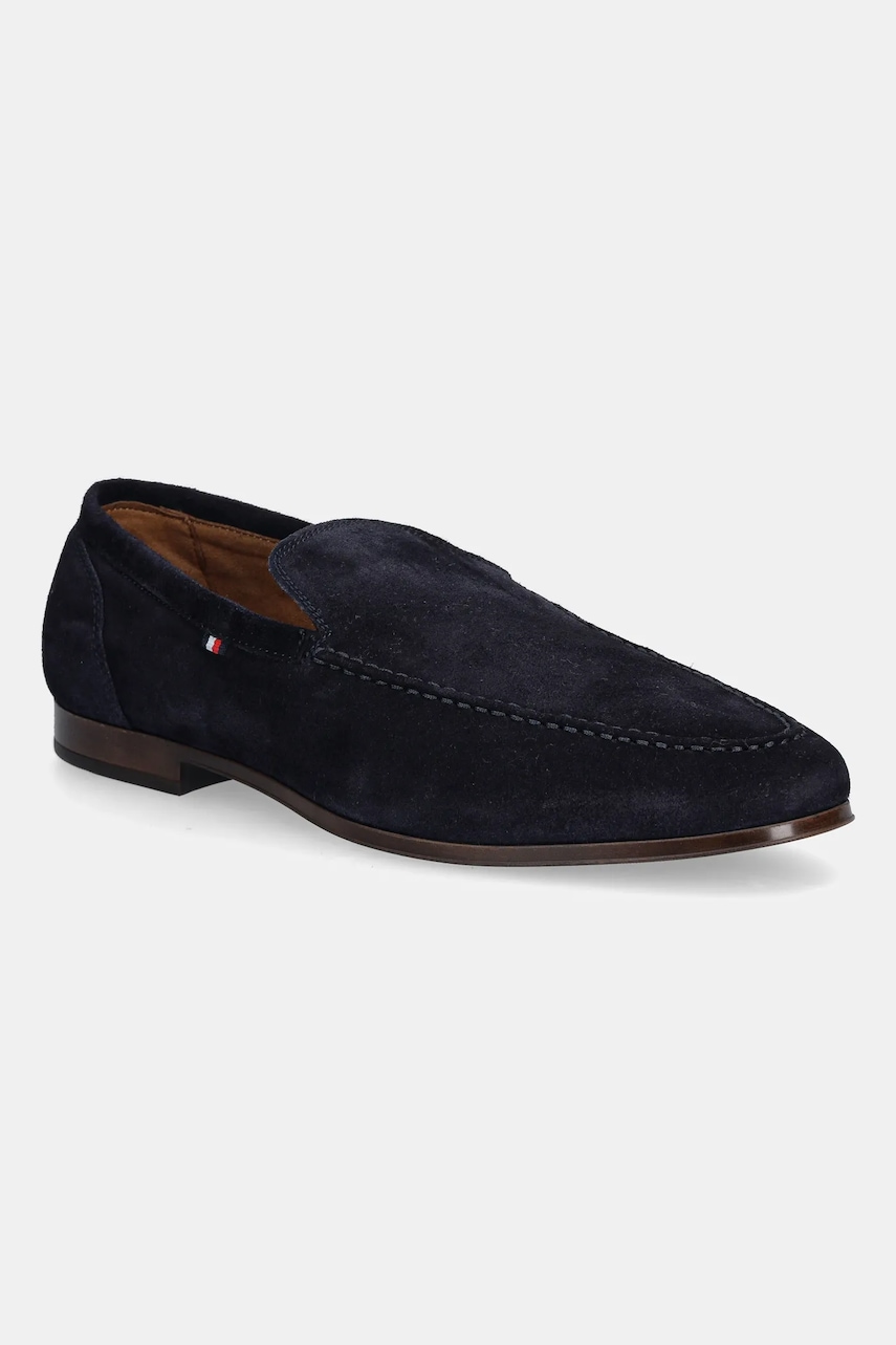 Semišové mokasíny Tommy Hilfiger TH FLEXIBLE SUEDE LOAFER