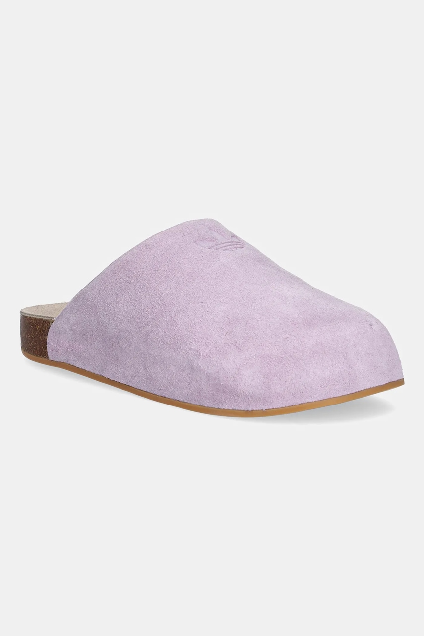 Semišové pantofle adidas Originals Adimule dámské, fialová barva, JP8732
