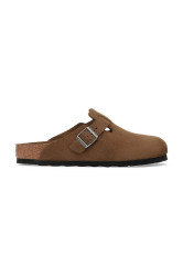 Semišové pantofle Birkenstock Boston hnědá barva, 1030814