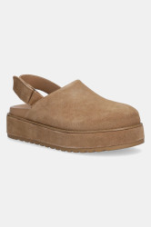 Semišové pantofle Steve Madden Mellow dámské, hnědá barva, na platformě, 11004849