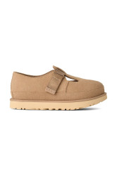 Semišové polobotky UGG Goldenstar Mary Jane dámské, béžová barva, na platformě, 1171506.SAN