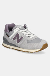 Semišové sneakers boty New Balance 574 fialová barva, U574YGD