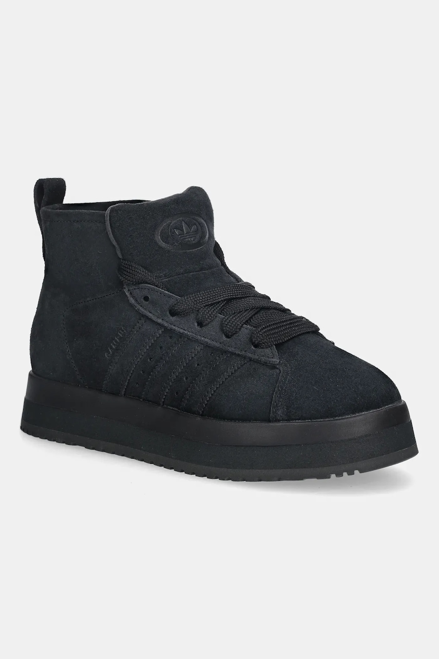 Semišové tenisky adidas Originals Campus 00s WTR MD dámské, černá barva, JR3737