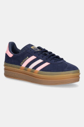 Semišové tenisky adidas Originals GAZELLE BOLD tmavomodrá barva, JR5951