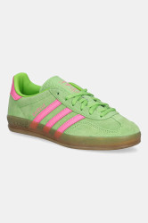 Semišové tenisky adidas Originals Gazelle Indoor dámské, zelená barva, JQ1794