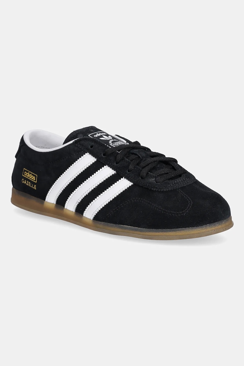 Semišové tenisky adidas Originals Gazelle Lo Pro dámské, černá barva, JR8886