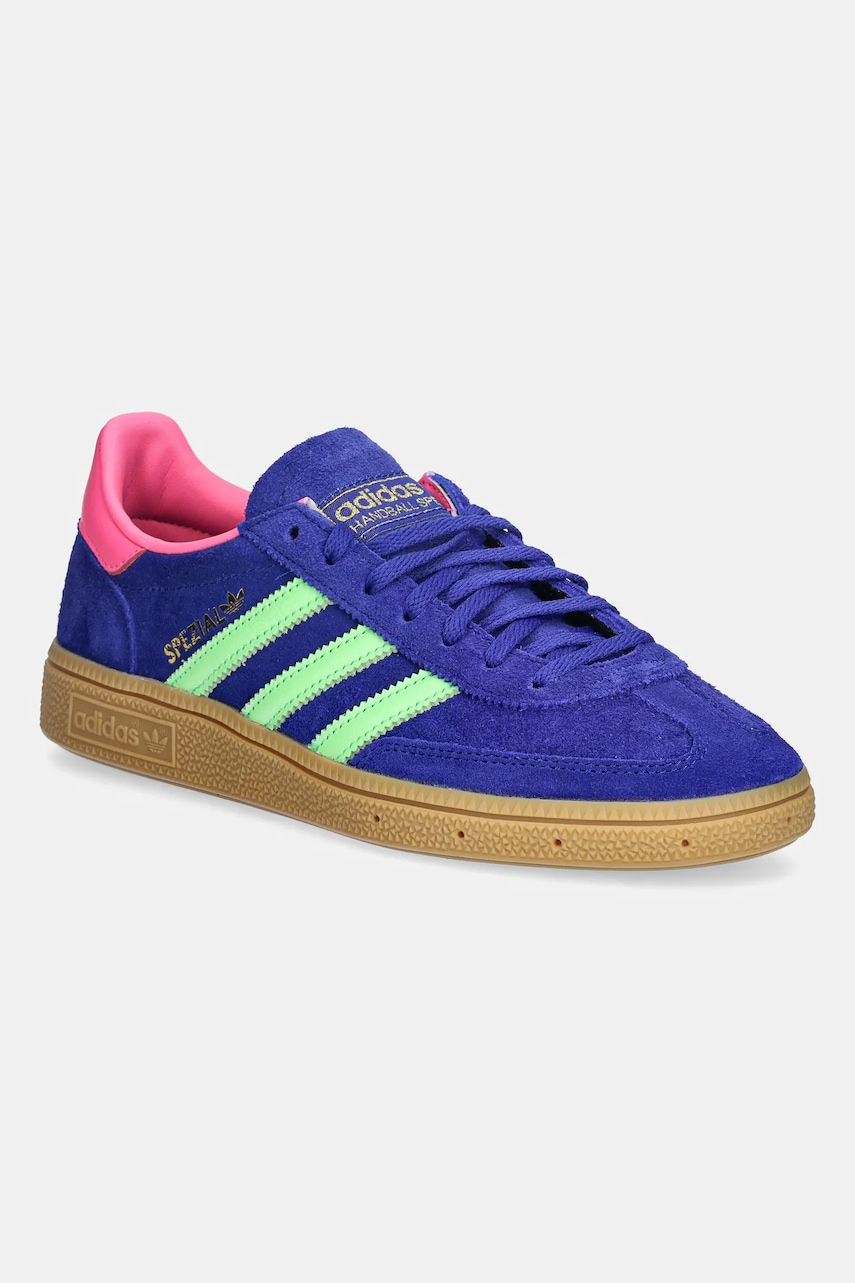 Semišové tenisky adidas Originals Handball Spezial dámské, modrá barva, JP8721