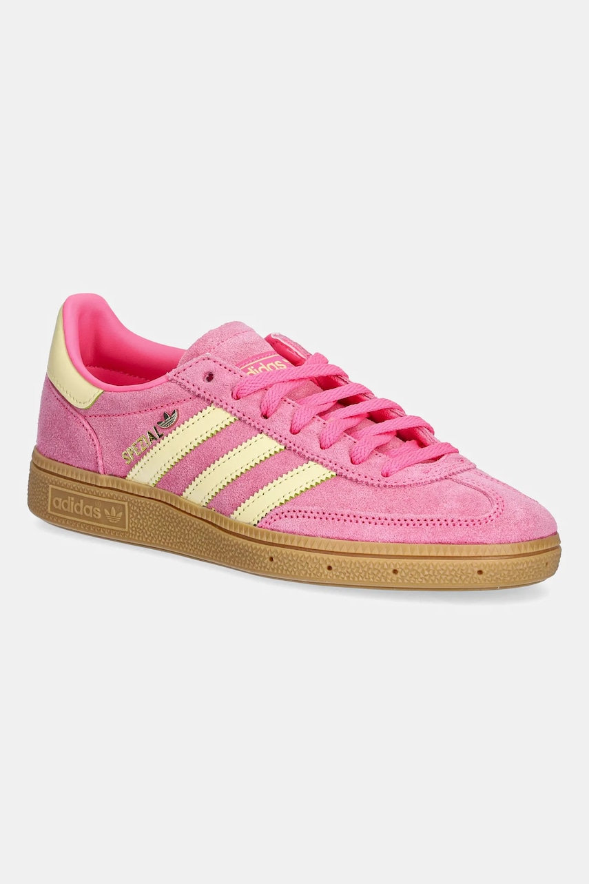 Semišové tenisky adidas Originals Handball Spezial dámské, růžová barva, IH9213