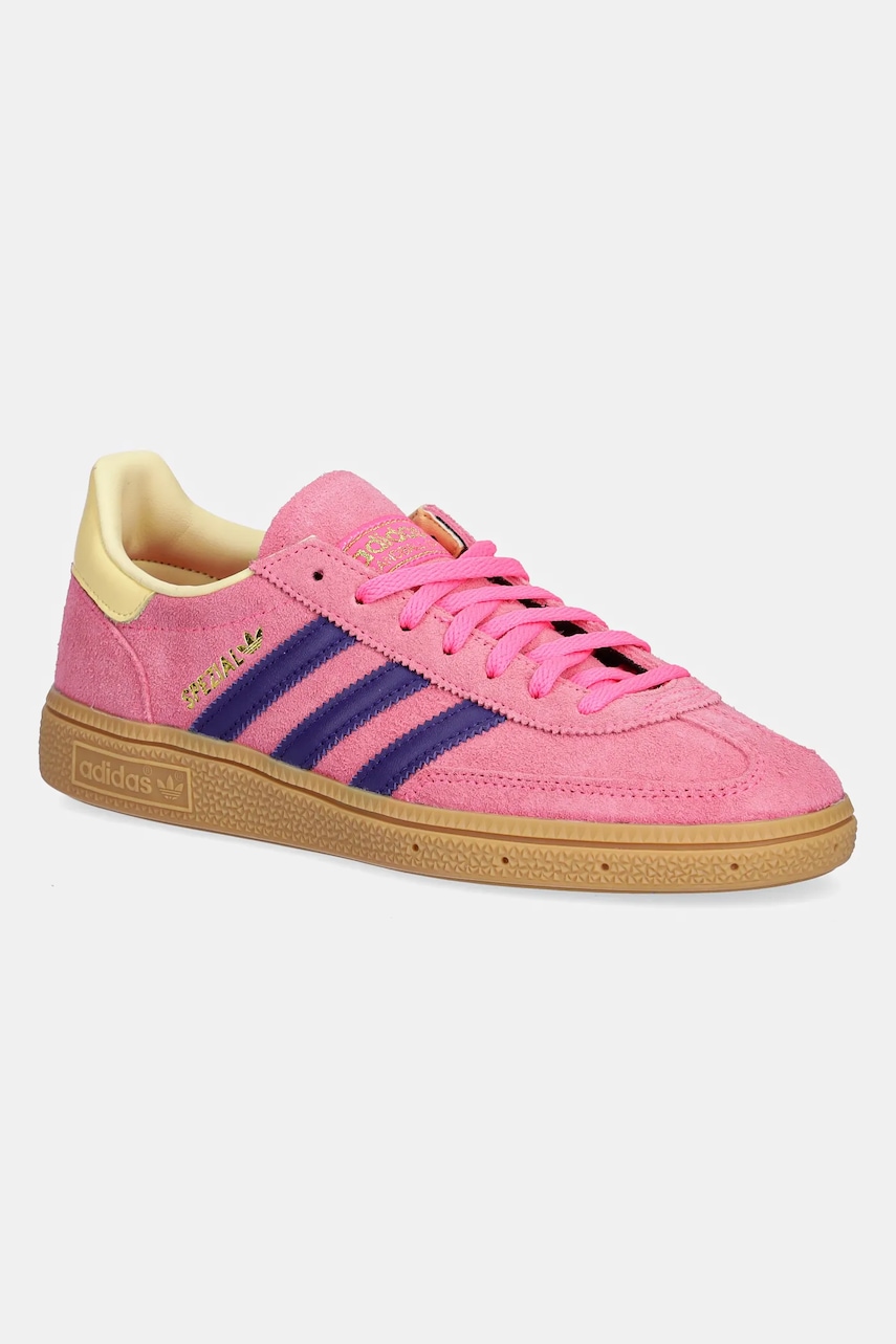Semišové tenisky adidas Originals Handball Spezial dámské, růžová barva, JP8718