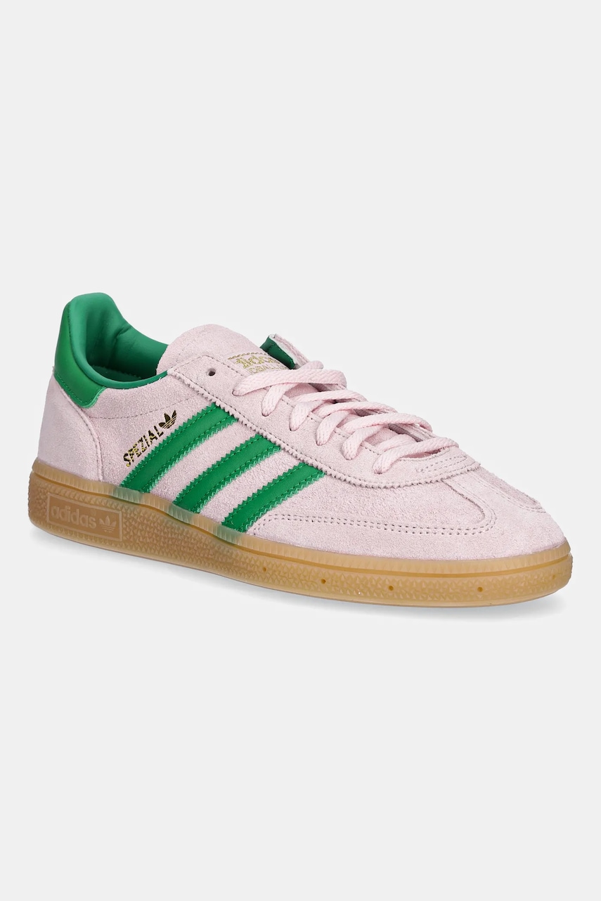 Semišové tenisky adidas Originals Handball Spezial dámské, růžová barva, JR7347