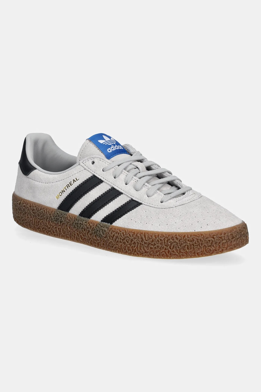 Semišové tenisky adidas Originals Montreal RM pánské, šedá barva, JS1337