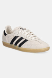 Semišové tenisky adidas Originals Samba OG béžová barva, JR2014