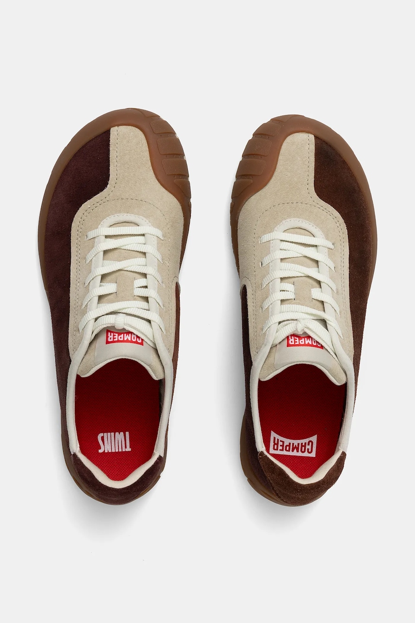 Semišové tenisky Camper TWS dámské, hnědá barva, K201816-001