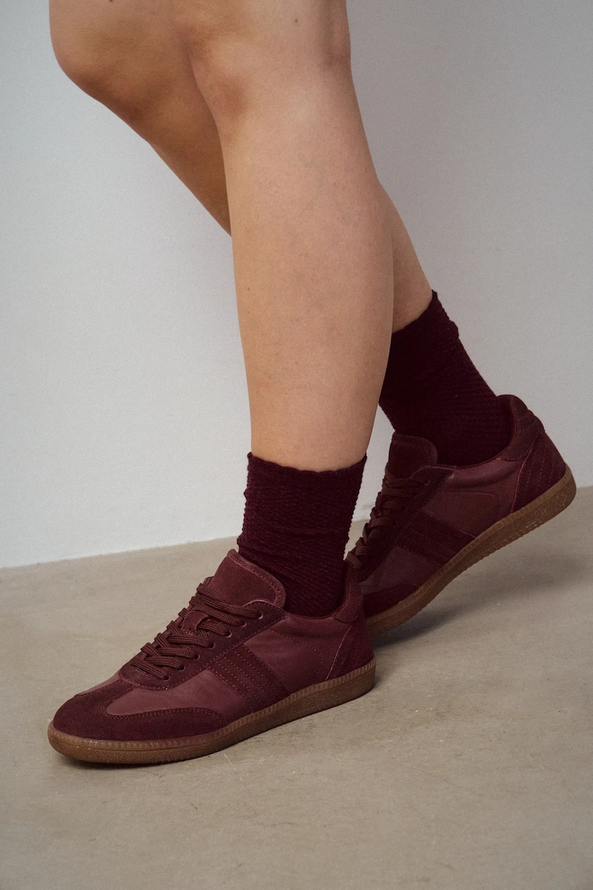 Semišové tenisky Medicine dámské, vínová barva