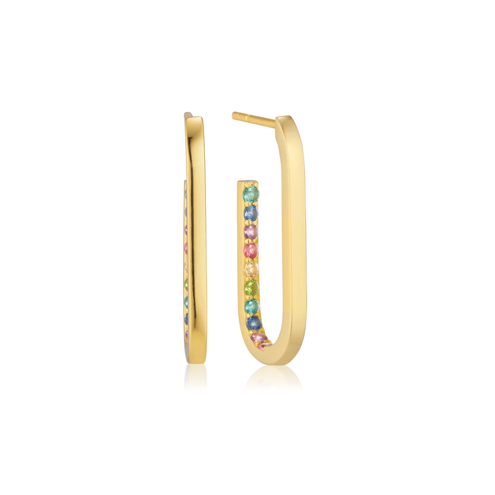 Sif Jakobs Pozlacené oválné náušnice Capizzi SJ-E42212-XCZ-YG