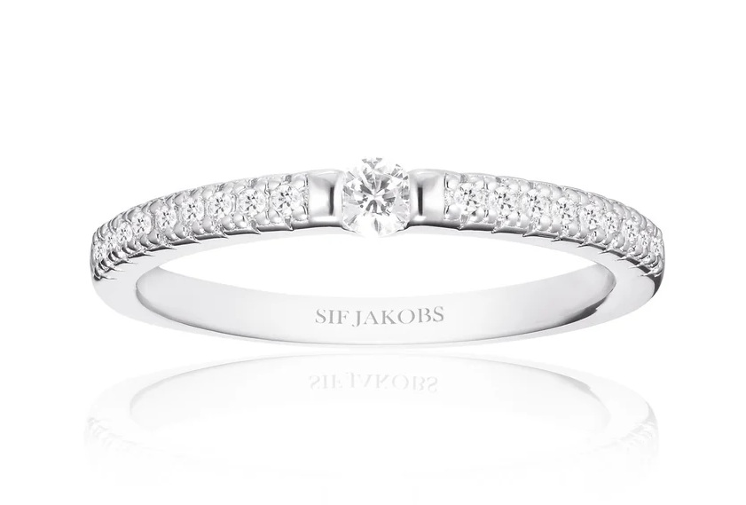 Sif Jakobs Slušivý stříbrný prsten s kubickými zirkony Ellera SJ-R22117-CZ-SS 56 mm