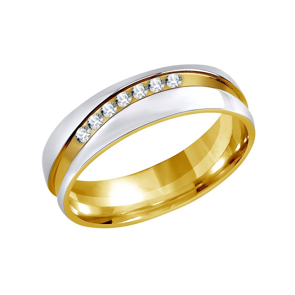 Silvego Snubní ocelový prsten pro ženy MARIAGE RRC2050-Z 62 mm