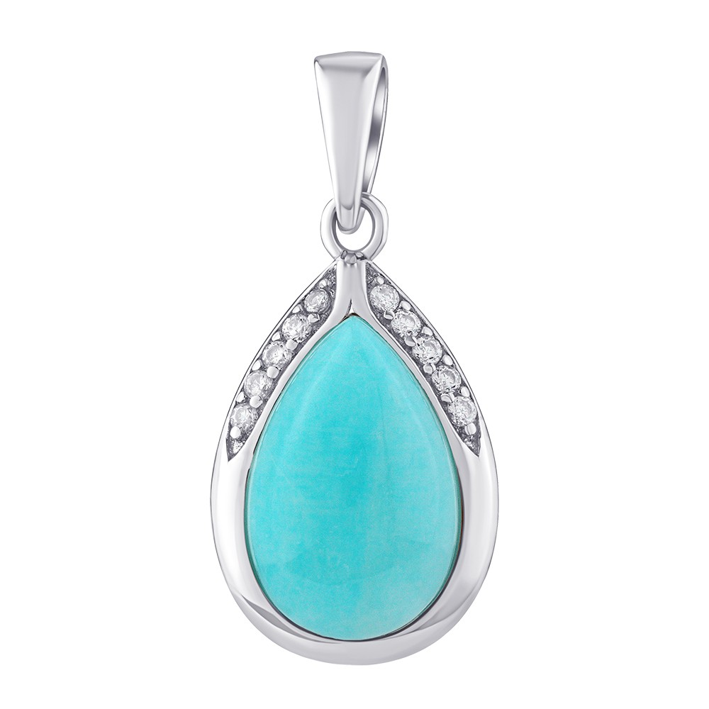 Silvego Stříbrný přívěsek s přírodním amazonitem JST13327PAZ