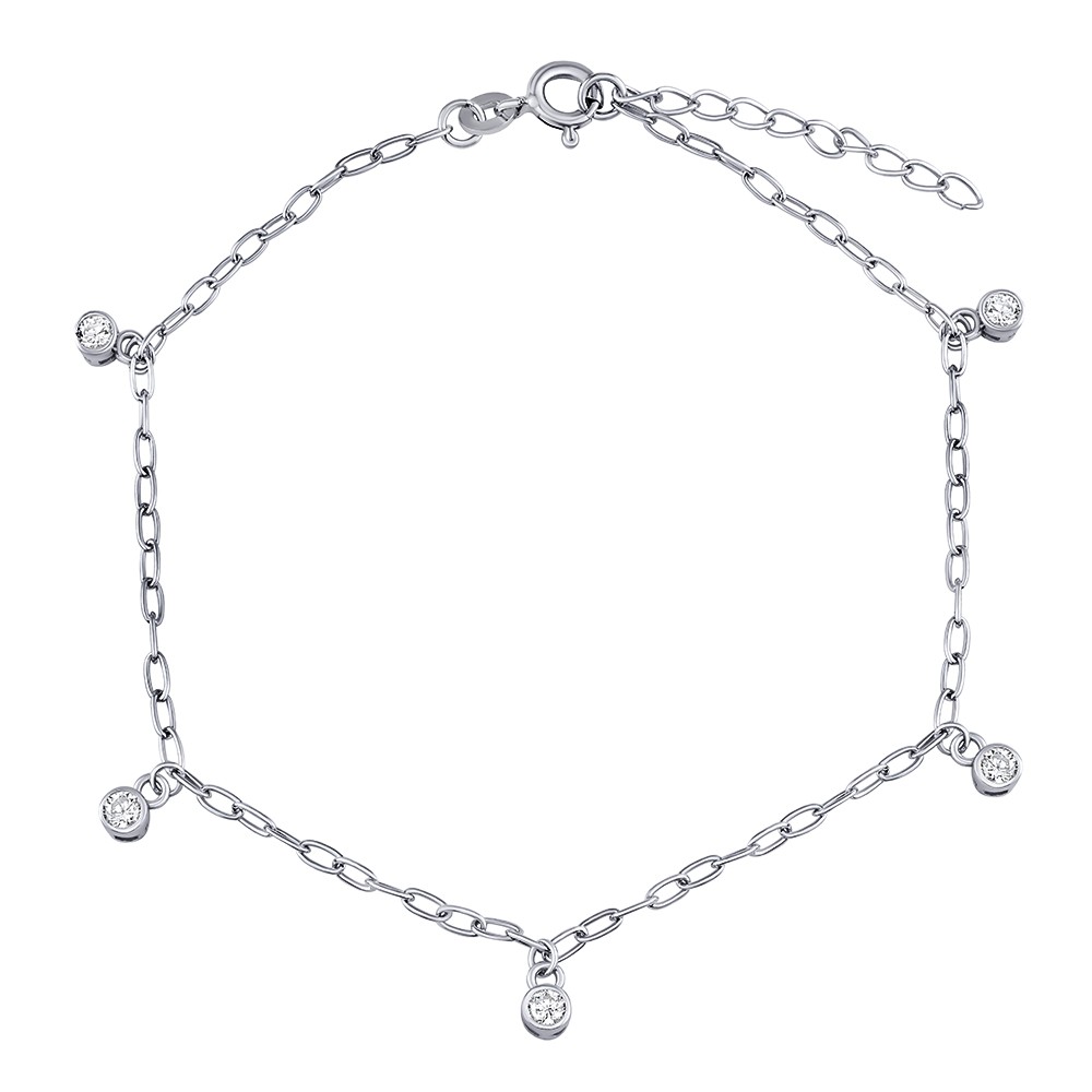 Silvego Stříbrný řetízek na nohu Samantha s Brilliance Zirconia ZT1A36751A