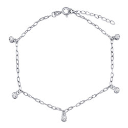 Silvego Stříbrný řetízek na nohu Samantha s Brilliance Zirconia ZT1A36751A