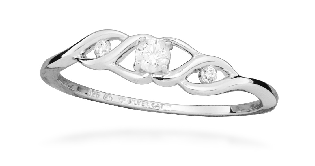 Silver Cat Stříbrný dámský prsten s kubickými zirkony SC570 58 mm