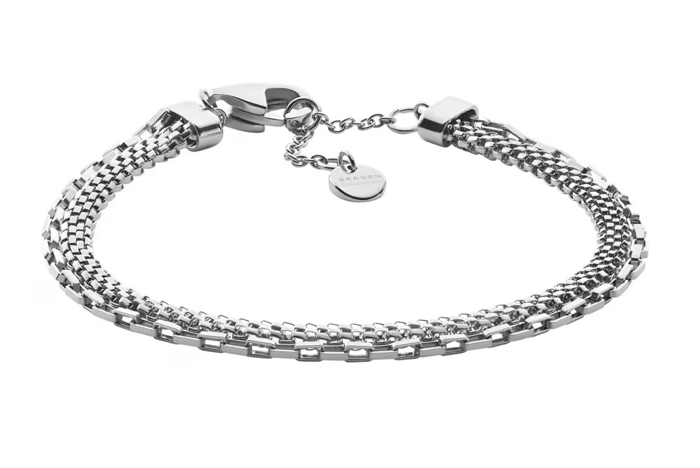 Skagen Dvojitý ocelový náramek pro muže Tov Mesh SKJM0235040