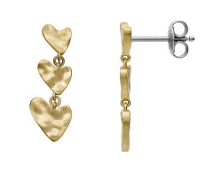Skagen Pozlacené dlouhé náušnice Anja Hearts SKJ5011710