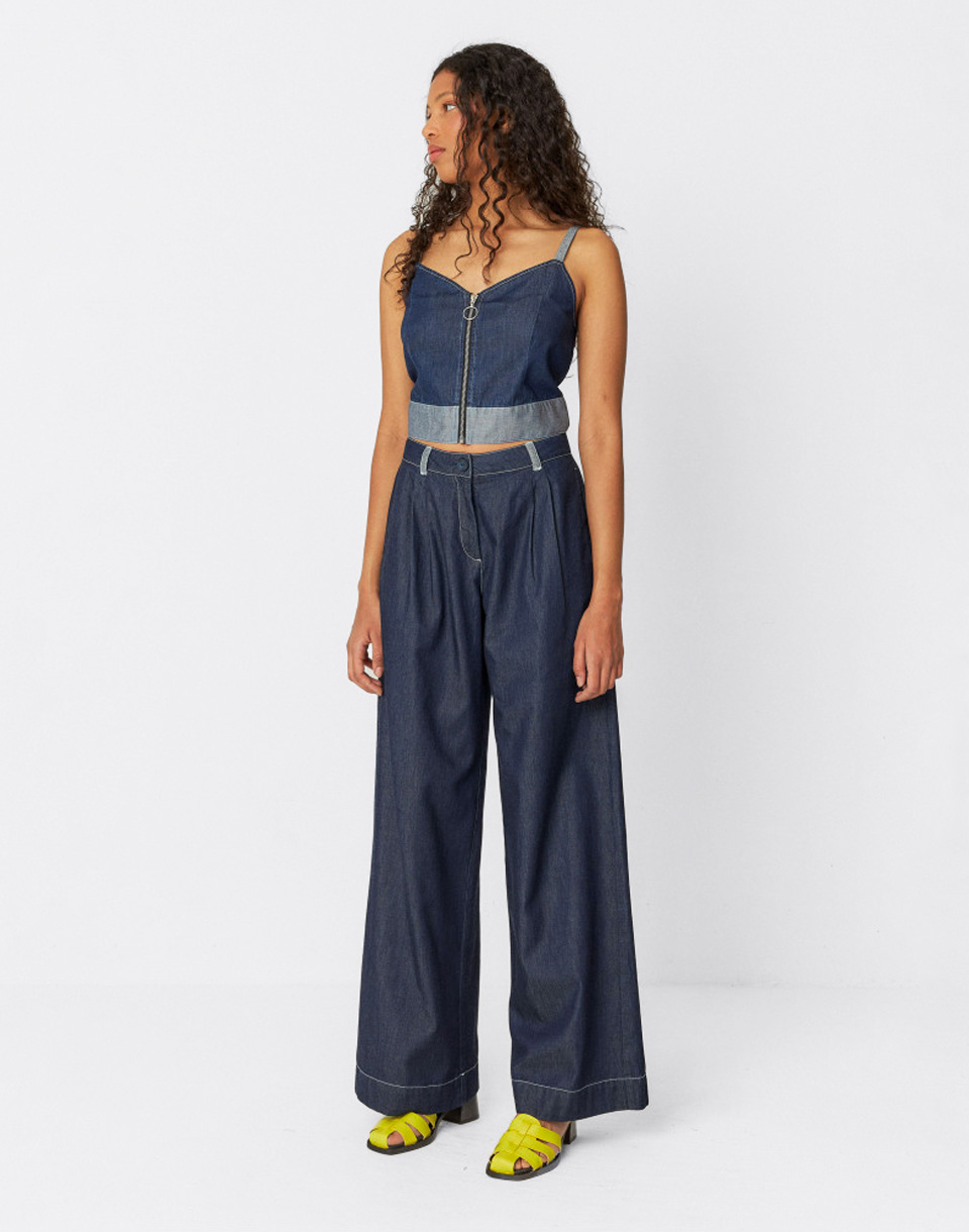 SKFK Almike GOTS Trouser Raw Denim 36