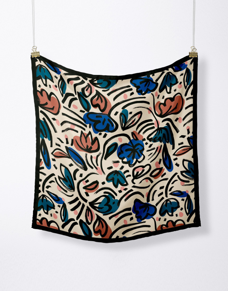 SKFK Balbi GOTS Scarf F240ML Garden