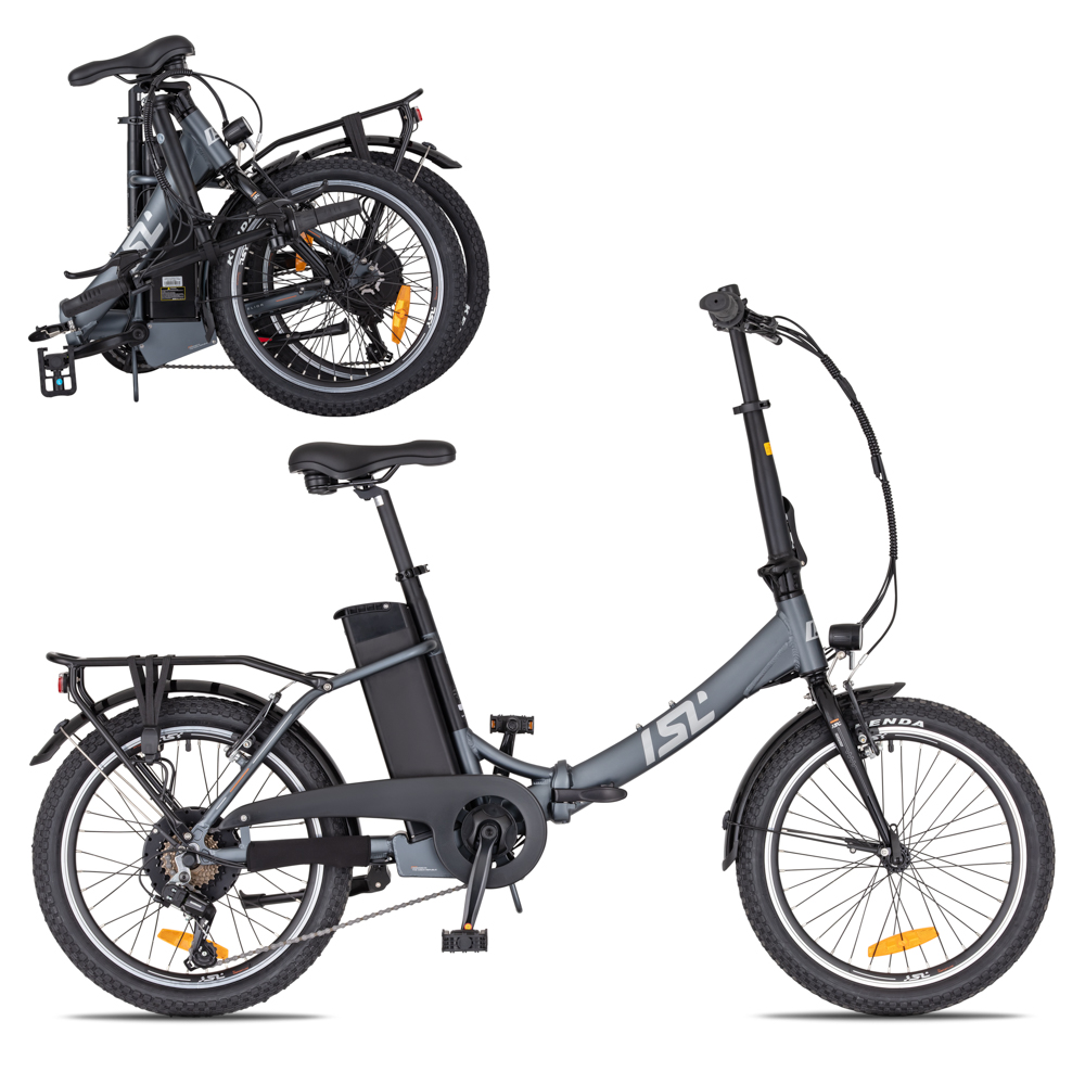 Skládací elektrokolo inSPORTline ISL Felior 468 Wh 20" - model 2026 • dojezd až 100 km • 156-183 cm  17" (156-183 cm) Titanium Grey