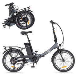 Skládací elektrokolo inSPORTline ISL Felior 468 Wh 20" - model 2026 • dojezd až 100 km • 156-183 cm  17" (156-183 cm) Titanium Grey