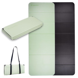 Skládací podložka na cvičení inSPORTline Misette 180x61x0,8 cm matcha zeleno-černá