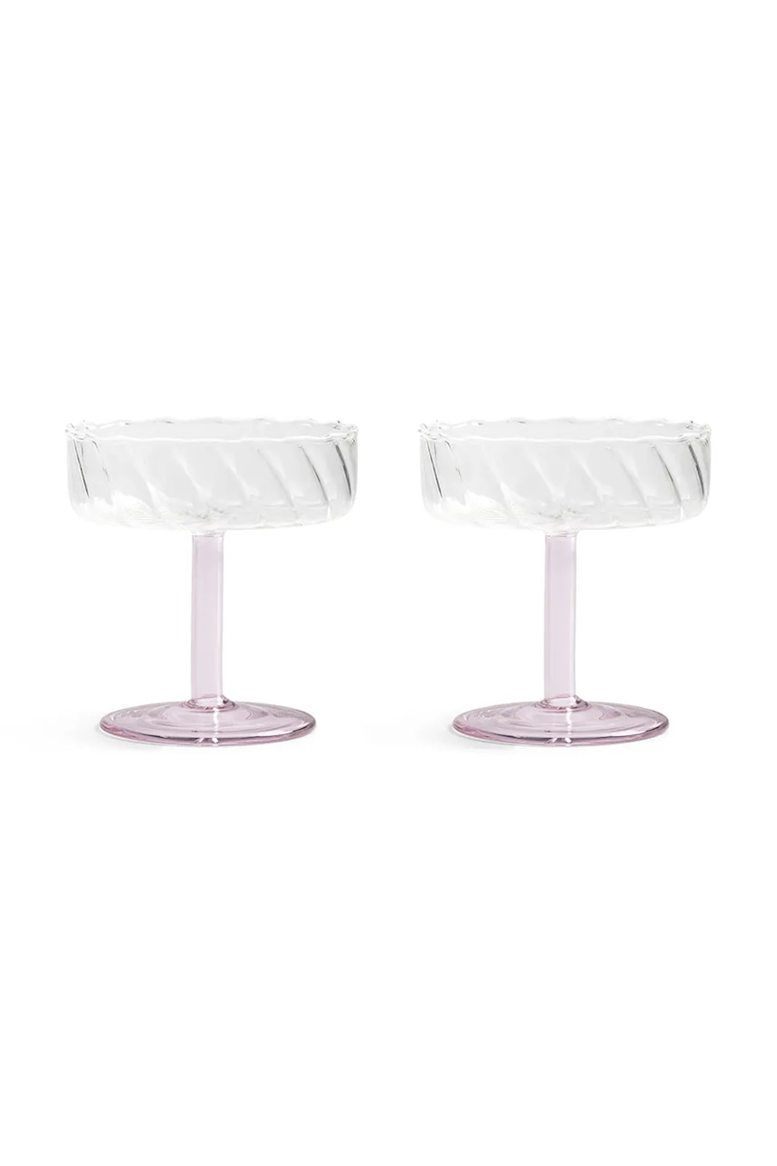 Sklenice na šampaňské &k amsterdam 2-pack růžová barva