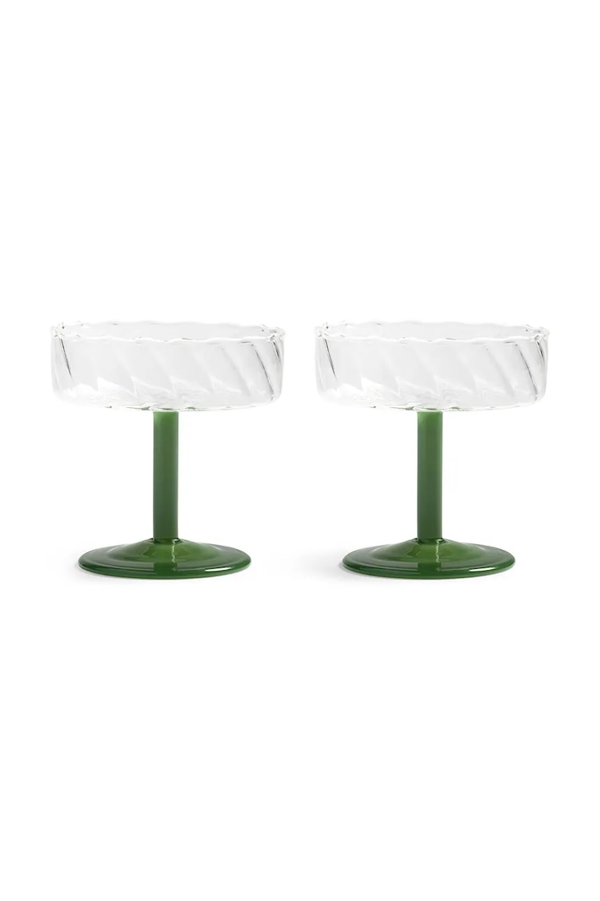 Sklenice na šampaňské &k amsterdam 2-pack zelená barva