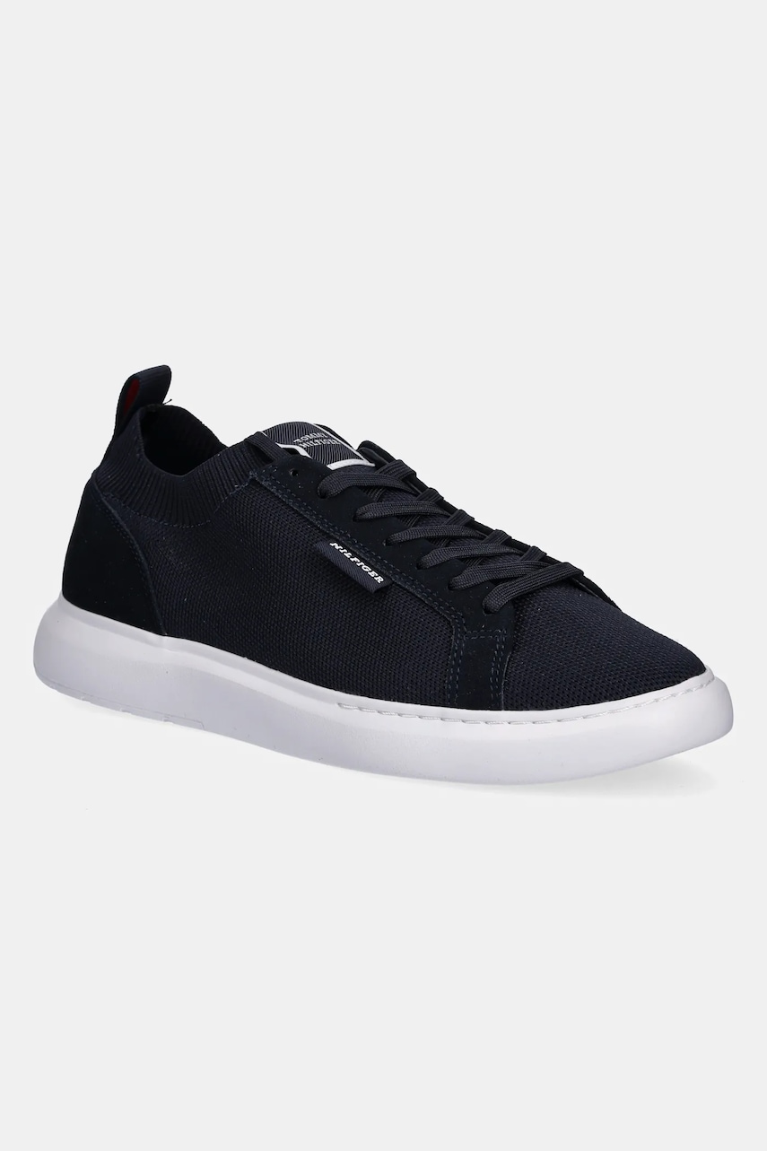 Sneakers boty Tommy Hilfiger LIGHT CUPSOLE KNIT SEASONAL tmavomodrá barva, FM0FM05403
