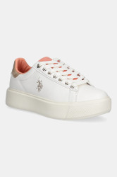 Sneakers boty U.S. Polo Assn. ZABRY dámské, bílá barva, ZABRY001W/5YN1