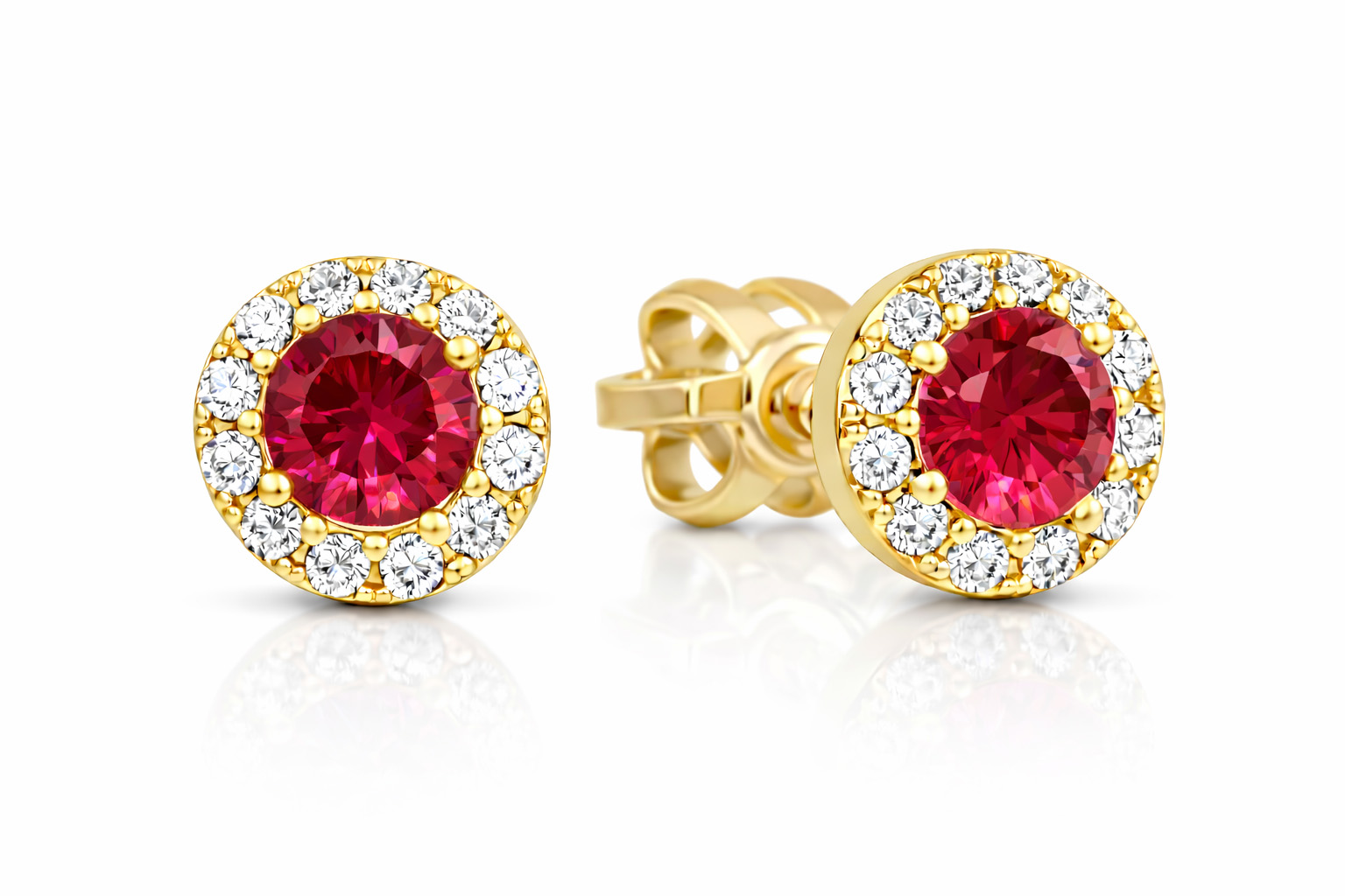 Soliter Blyštivé zlaté náušnice s krystaly 745 239 001 00806 0000700