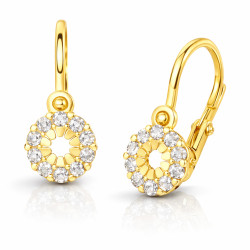 Soliter Dětské náušnice ze žlutého zlata s krystaly 239 001 00516