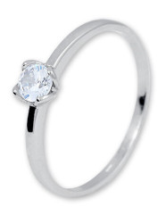 Soliter Něžný stříbrný prsten se zirkonem 426 001 00576 04 58 mm