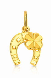 Soliter Pozlacený přívěsek podkova se čtyřlístkem 441 001 01663 05