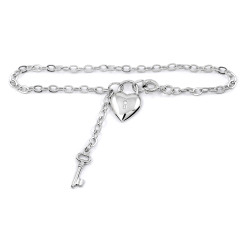 Soliter Stříbrný náramek s klíčem a zámkem 461 001 01369 04
