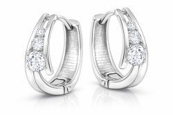 Soliter Zlaté náušnice kroužky s krystaly 239 001 00800 07